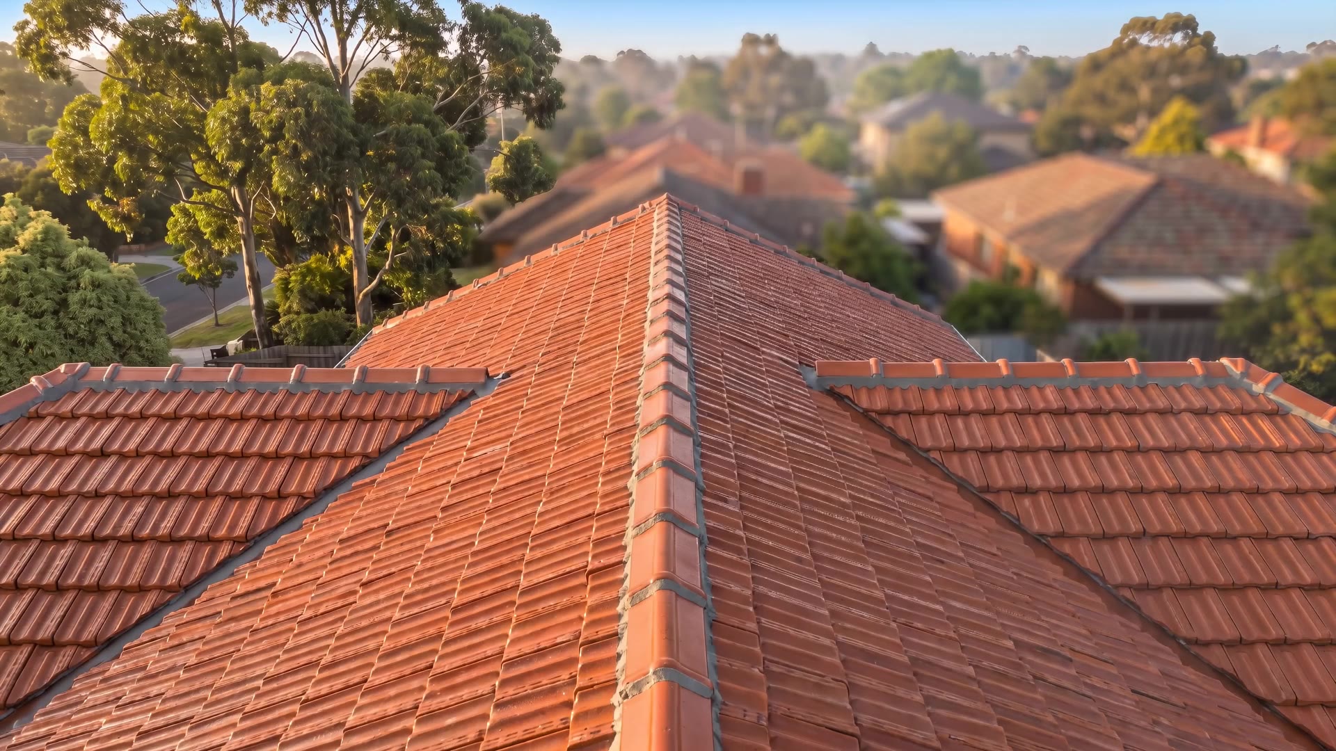 Fully restored terracotta roof